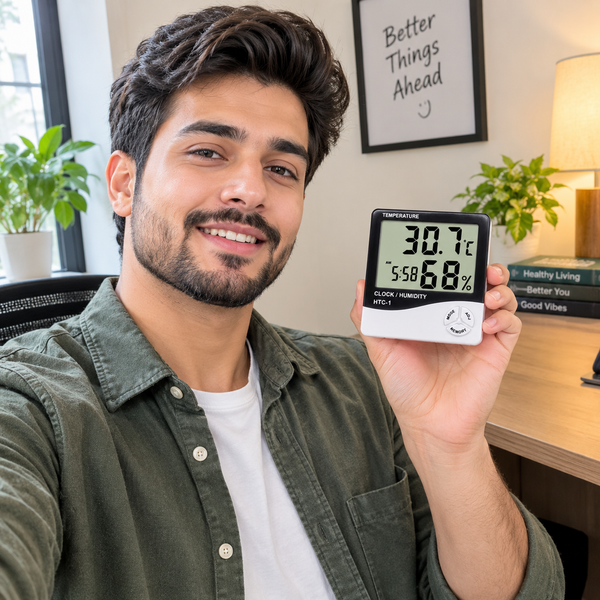 Thermometer, Hygrometer with Alarm Clock